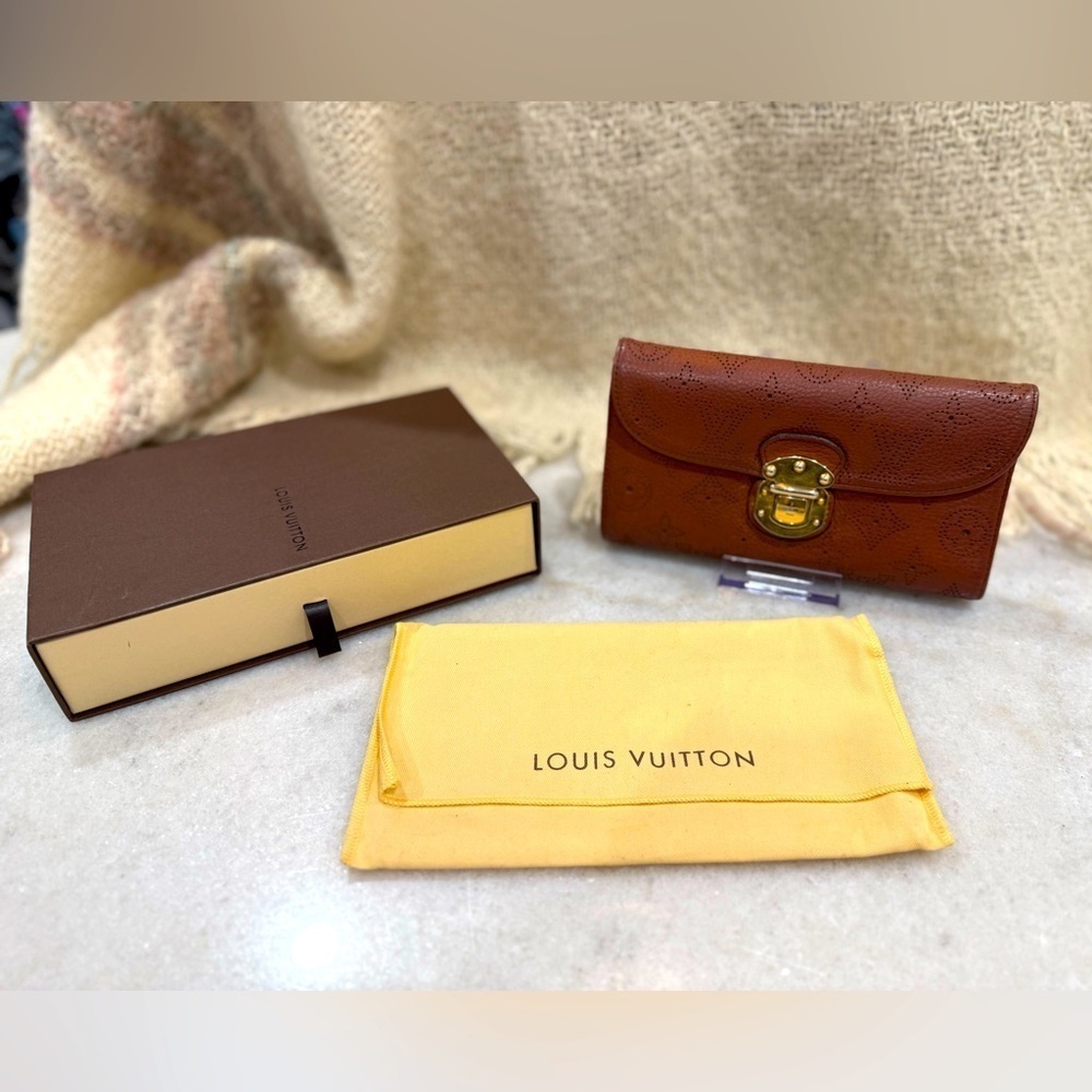 Louis Vuitton Amelia Wallet Monogram Long Wallet Cognac Brown - Picture 3 of 16